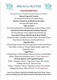 Image result for Bread and Butter Menu