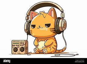 Image result for Cat Headphones Art