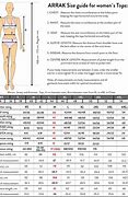 Image result for Standard Women's Size Chart