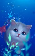 Image result for Cute Blue Cat Wallpaper