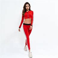 Image result for Red Tracksuit Women