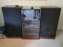 Image result for Realistic Component Stereo System with Cabinet