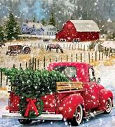 Image result for Old Red Truck Christmas