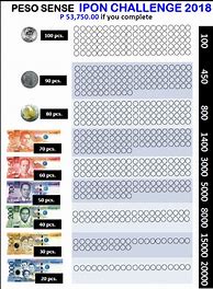 Image result for Peso Sense Ipon Challenge Printables
