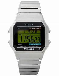 Image result for Timex Silver Digital Watch