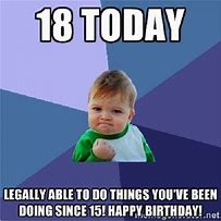 Image result for Funny 18th Birthday Quotes