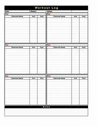 Image result for 3-Day Workout Journal Template