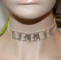 Image result for Name Choker Necklace