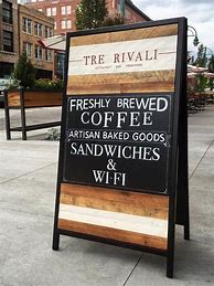 Image result for Where to Place Hinges On Cafe Sidewalk Sign