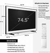 Image result for 75 Inch TV Metric Dimensions