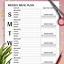 Image result for Customizable Meal Plan Template