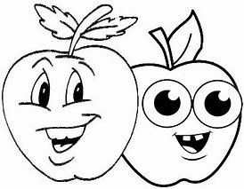 Image result for Funny Apple Coloring Pages for Toddlers