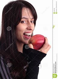 Image result for Pretty Girl Eating an Apple