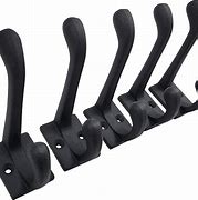 Image result for Wall Mounted Hooks Black