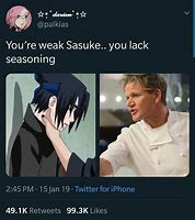 Image result for Sasuke Broken Neck Meme