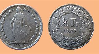 Image result for 1 Franc Suisse 1879