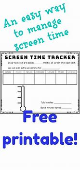 Image result for Limiting Screen Time Charts