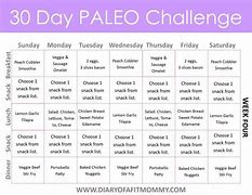 Image result for Paleo 30 Day Meal Plan Calendar