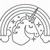 Image result for Unicorn with Rainbow Coloring Pages