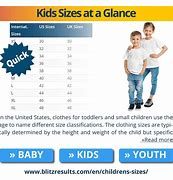 Image result for Kids Sizes