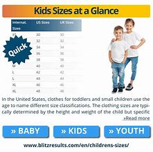 Image result for Dress Chart for Kids