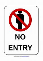 Image result for Blank No Entry. Sign