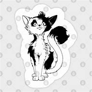 Image result for Cute Cat Black and White Stickers