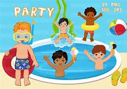 Image result for Swimming Party Clip Art