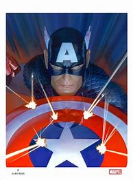 Image result for 3D Captain America Comic Lithograph