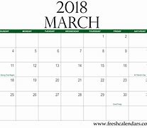 Image result for Printable Monthly Calendar Templates March 2018