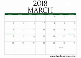 Image result for March 9 2018 Calendar