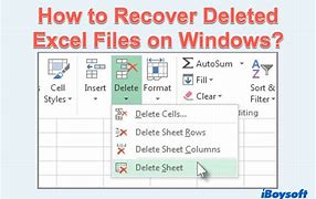 Image result for How to Recover a Worksheet in Excel