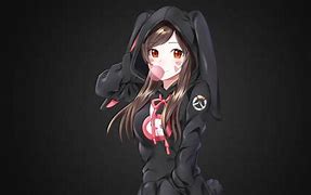 Image result for Anime Girl with Bunny Hoodie