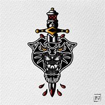 Image result for Traditional Panther Tattoo