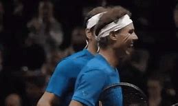 Image result for Federer vs Nadal GIF