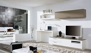 Image result for Wall Unit with Desk and TV