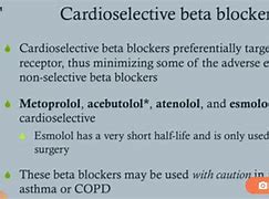 Image result for Selective Beta Blockers