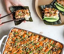 Image result for Cooked Salmon Sushi