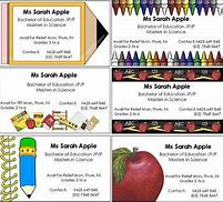 Image result for Substitute Teacher Business Cards