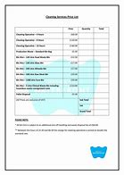 Image result for Contract Pricing Sheet Template