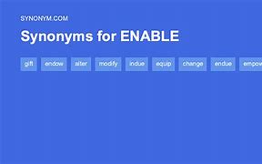 Image result for Enable Synonym