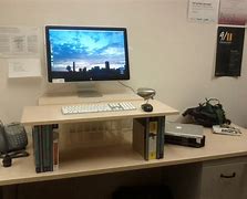 Image result for Small Standing PC Desk