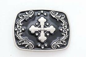 Image result for Magnetic Silver Belt Buckle with Cross