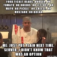 Image result for Food Service Memes