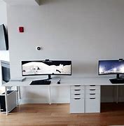 Image result for Ultra Wide Desk Setup