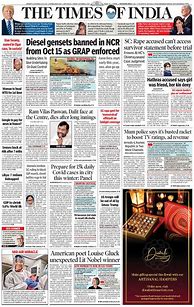 Image result for Times of India Newspaper Online