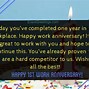 Image result for 1 Year Work Anniversary Card