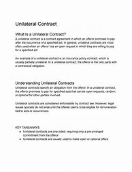 Image result for Unilateral Contract Sample