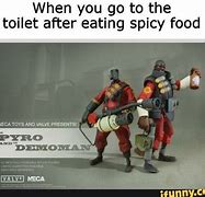 Image result for Toilet Eating Spicy Meme