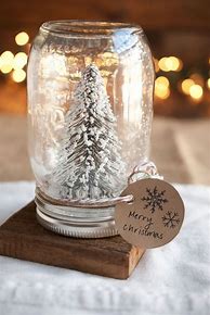 Image result for Christmas Snow Globe Jars